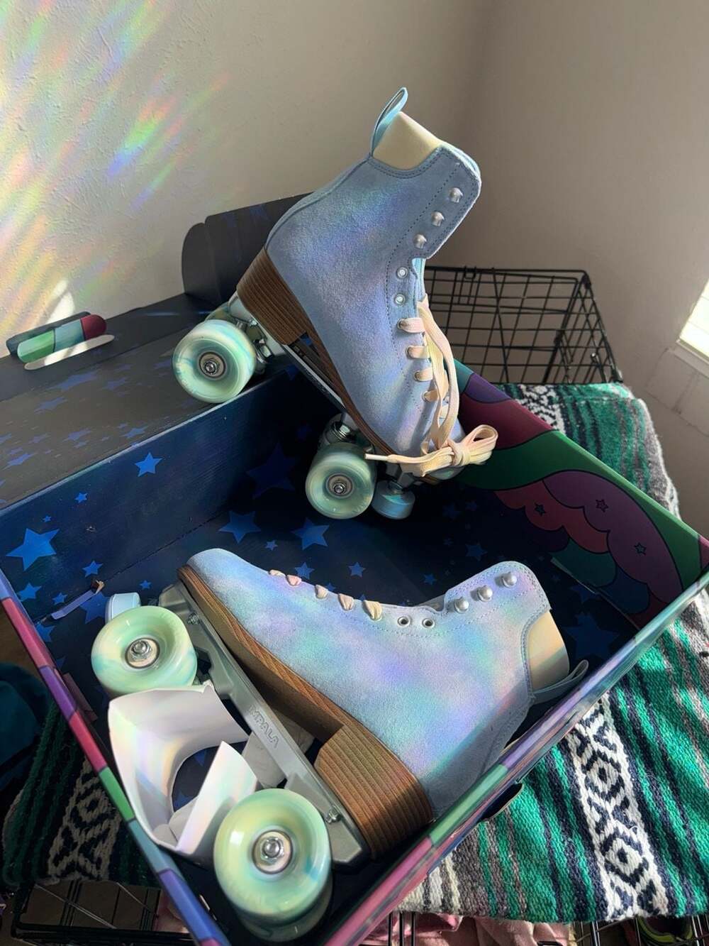 Impala Samira Quad Roller Skates in Dusty Blue - Size 8 Women's - Picture 6 of 7